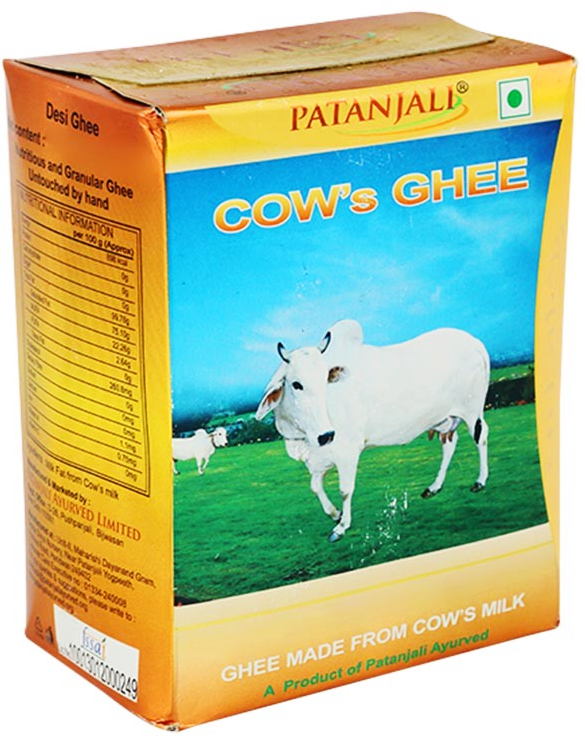 МАСЛО ГХИ (Индийское топленое коровье масло) Patanjali 500 г