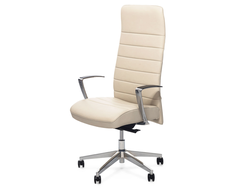 Кресло руководителя STRIPE/А бежевый/алюминий