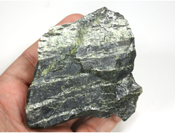 Хризотил-асбест, необработанный образец, Россия, КЧР, Урупский район, Беденский массив, м-ние Мощевая балка (80*74*34 мм, 195 г) №29881