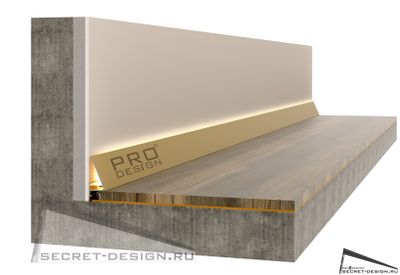 ПЛИНТУС CORNER 570 PRO DESIGN - шампань анодированный