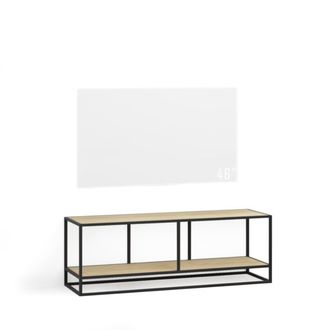 Тумба TV stand lite 2 black светлый дуб