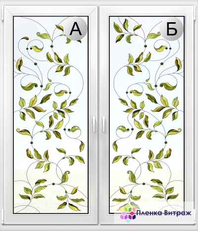 Витражная пленка на окна самоклеящаяся пленка витражная пленка на стекло пленка витраж с листьями