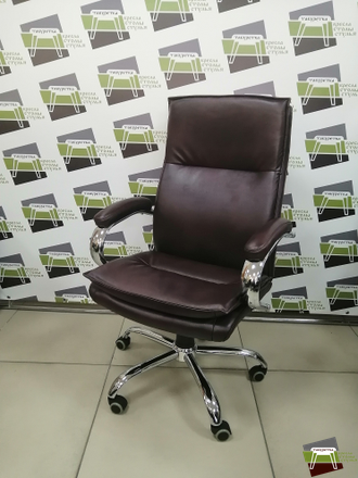 Кресло M-701 Куба B хром ХДП Ср R-0464 (темно-бордовый двухтонка)