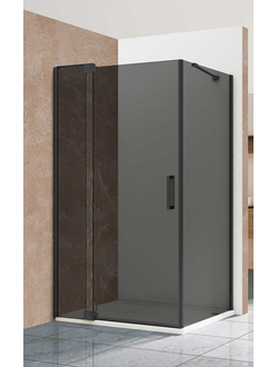 Душевой уголок Extra VSR-1E901090CGB, 900/1000*900, черный, стекло тонированное