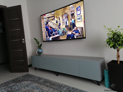 Сканди тумба под ТВ Серый Шифер/Грин Грей Софт