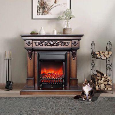 Электрокамин Глория LO с очагом Fobos