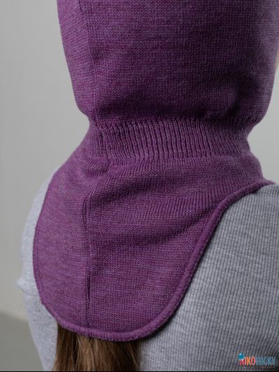 Шапка-шлем 20101-01 с утеплителем, х/б подклад, пурпур 50-52