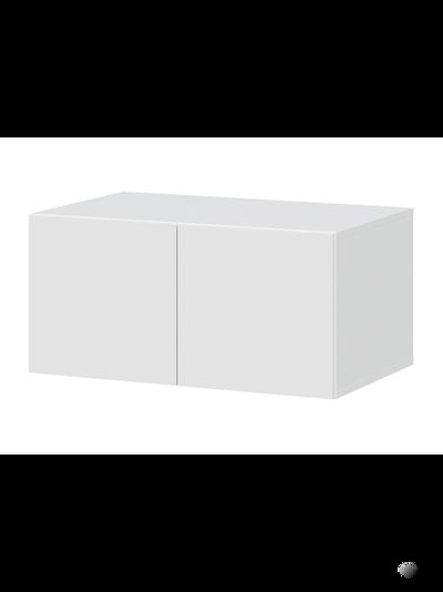 ШК 5 800 шкаф двустворчатый распашной с антресолью Белый текстурный