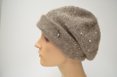 Берет с отворотом Vizio 1731 BRO ореховый