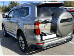 Защита заднего бампера угловая большая двойная с покрытием "Раптор" Папа Тюнинг d76/42 для Tank 500 2023-