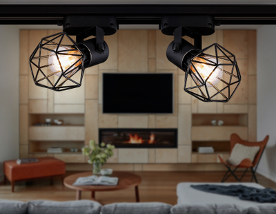 Трековый однофазный светильник со сменной лампой GL 5002 BK черный E27 max 40W D92*163