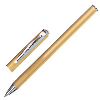 Ручка подарочная шариковая PIERRE CARDIN "Actuel", корпус бежевый, алюминий, хром, синяя, PC0703BP