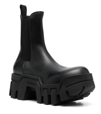 Balenciaga Bulldozer Platform Chelsea Black