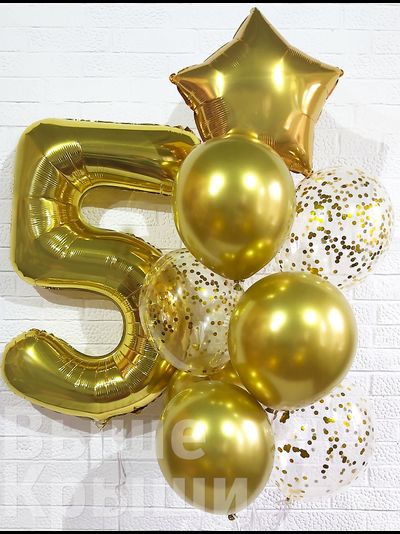 Сет "Вау" (10 шариков + 1 цифра)