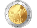 2 евро 100 лет со дня рождения Пауля Кереса. Эстония, 2016 год