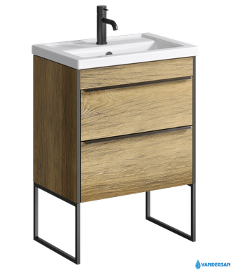 Тумба под умывальник Aqwella Fargo-60, цвет дуб балтийский