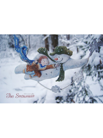 "The Snowman by Raymond Briggs". Волшебное зимнее колье в винтажном стиле