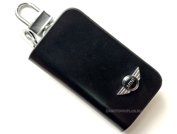 Ключница авто из натуральной гладкой кожи с логотипом MINI