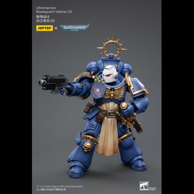 Примарис ветеран Ультрамаринов (Warhammer 40k) - КОЛЛЕКЦИОННАЯ ФИГУРКА 1/18 Ultramarines Bladeguard Veteran 03 (JT2344) - JOYTOY