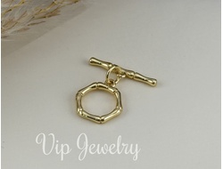 Замки, латунь, покрытие позолота, размер 18*11 мм