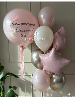 Нежный гигант шар с сухоцветами и фонтан из шаров