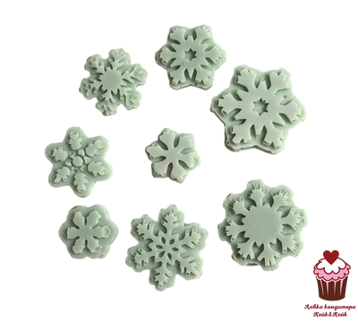 Набор фигурок из шок. глазури Снежинки 2-3см, 8 шт.