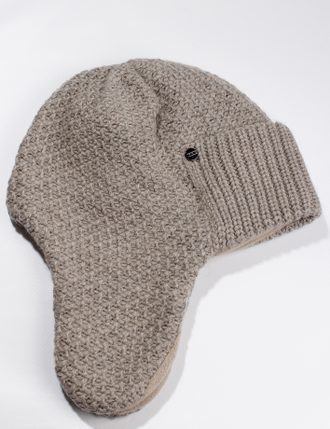 Шапка женская ушанка "Соты" 894-1 бирюзовая, хаки, т.бежевая, роза, белая, серая