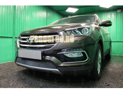 Защита радиатора Hyundai Santa Fe 2015-2018 black