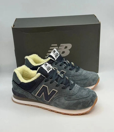New Balance 574 Dark Grey С Мехом