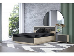 КР-4001/4002/4003/4004 Кровать Ясень Асахи/Атрацит Матовый
