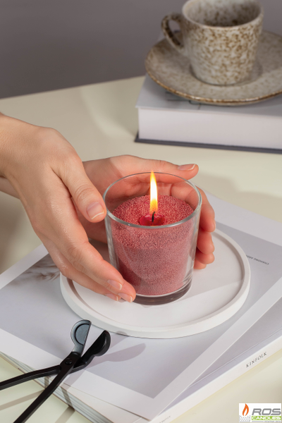 Насыпная свеча "Радость" 7*7 см, цвет "Терракот"