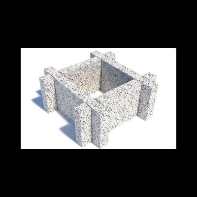 Уличное кашпо для цветов из архитектурного бетона №20