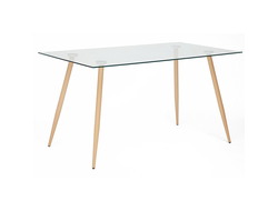 Стол обеденный SOPHIA (mod. 5003) бук/прозрачный