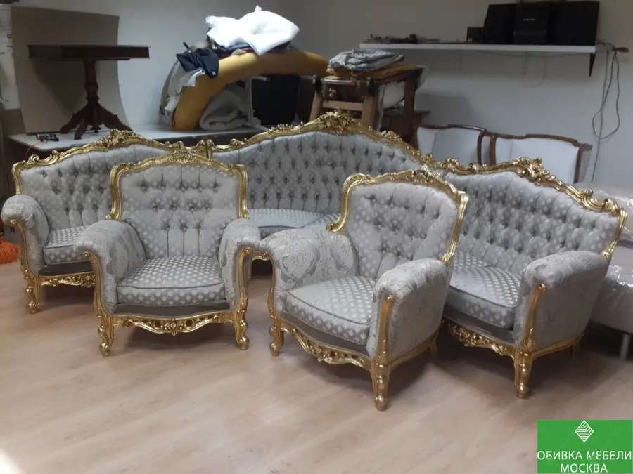 Обивка итальянского гарнитура жаккард
