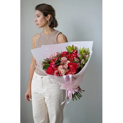 Букет 56 на день влюбленных