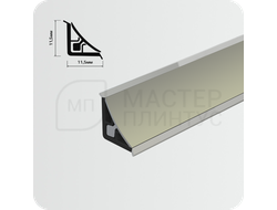 Плинтус для столешницы Thermoplast AP860 11.5х11.5х3000мм Инокс серый уплотнитель