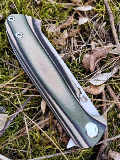 Складной нож Чиж NEXT сталь AUS10, рукоять G10, цвет тайга