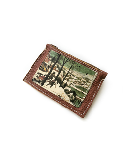 Мини-портмоне на молнии "Охотники на снегу" по мотивам картины Питера Брейгеля старшего