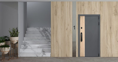 Стальная дверь   Бастион с биометрическим замком