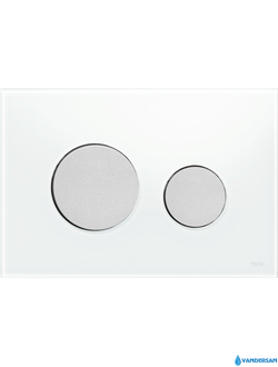 Смывная клавиша TECE Loop 9240659, цвет хром матовый/белый