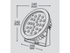 Светодиодный прожектор ЛЮКС, D240xH240, IP67 24W AC230V LL-877