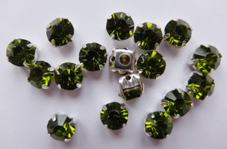 Круглые, 6,8 мм, зеленые