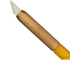Нож-скальпель канцелярский Attache Selection с перовым лезвием,цв.желтый