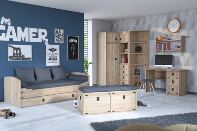 Шкаф Валенсия 4д 1ящ, сонома