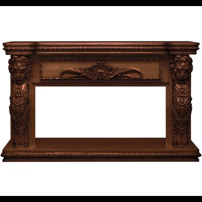 Линейный электрокамин Windsor темный дуб с очагом Vision 42 LOG LED