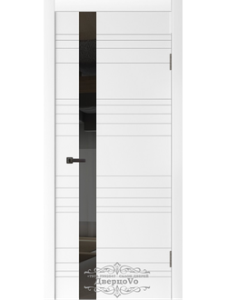 КОРСО LP-14. ЭМАЛЬ БЕЛАЯ - ЧЕРНЫЙ ЛАК/ ПОЛОТНО ОСТЕКЛЕННОЕ