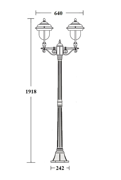 Садово-парковый светильник серии  Madrid BL -2