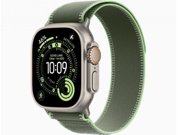Apple Watch Ultra 3 из титана Natural - 49 мм - Trail Loop - Green Neon