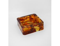 Пепельница глубокая со срезом янтаря