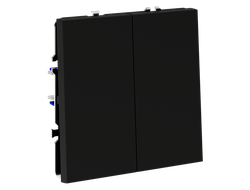 VLS020108 Выключатель двухклавишный, черный матовый-1